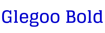 Glegoo Bold लिपि